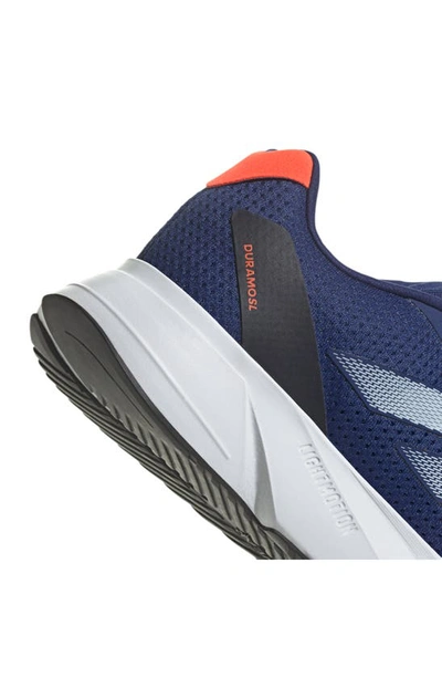 Shop Adidas Originals Duramo Sl Running Shoe In Victory Blue/ White/ Solar Red