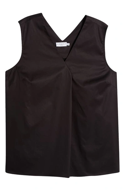 Harshman Plus Size Aria Pleated Cotton Tank In Black