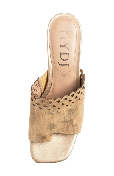 Shop Nydj Alanah Slide Sandal In Natural/ Light Gold
