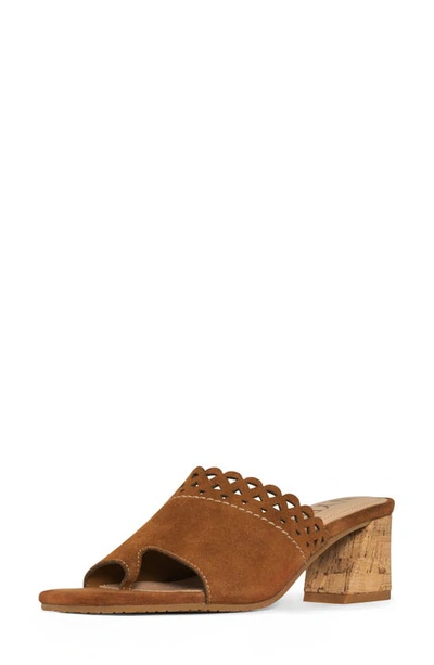 Nydj Alanah Slide Sandal In Cognac