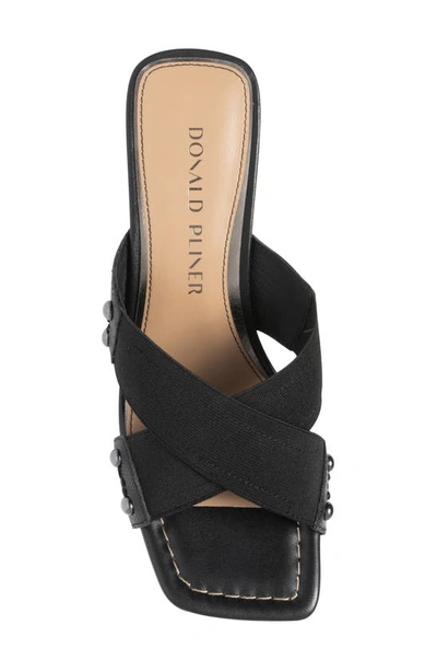Shop Donald Pliner Rafya Slide Sandal In Black