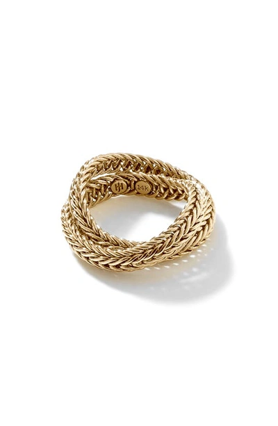 Shop John Hardy Classic Chain Layered Ring In Silver