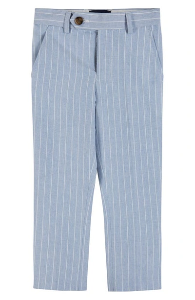Shop Andy & Evan Kids' Textured Suit In Chambray