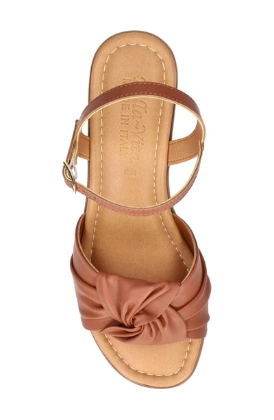 Bella Vita Ave-italy Ankle Strap Sandal In Whiskey Italian Leather