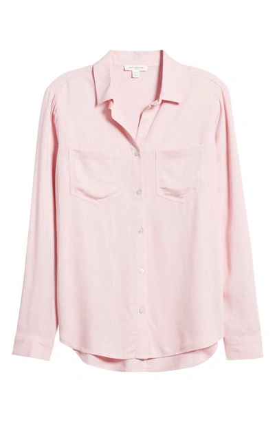 Shop Beachlunchlounge Arlie Button-up Shirt In Pink Quartz