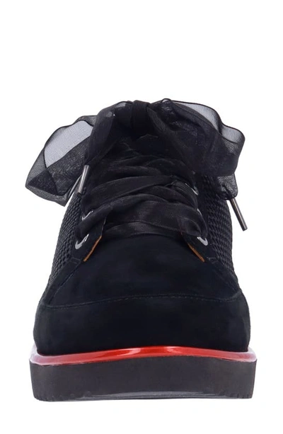 L'amour Des Pieds Zafira Mixed Media Derby In Black