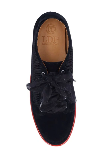 L'amour Des Pieds Zafira Mixed Media Derby In Black
