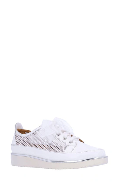 Shop L'amour Des Pieds Zafira Mixed Media Derby In White