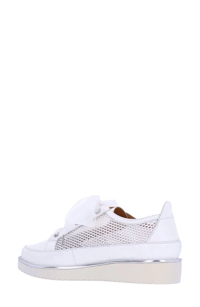 L'amour Des Pieds Zafira Mixed Media Derby In White