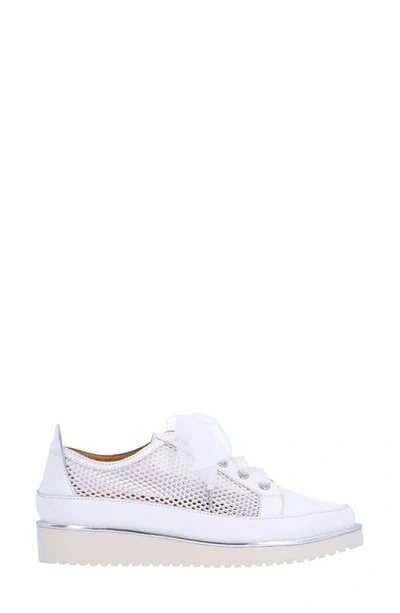 L'amour Des Pieds Zafira Mixed Media Derby In White