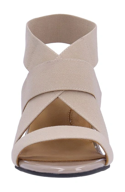 Shop L'amour Des Pieds Lunette Ankle Strap Sandal In Taupe