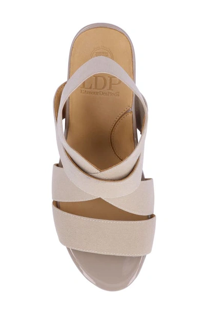 Shop L'amour Des Pieds Lunette Ankle Strap Sandal In Taupe