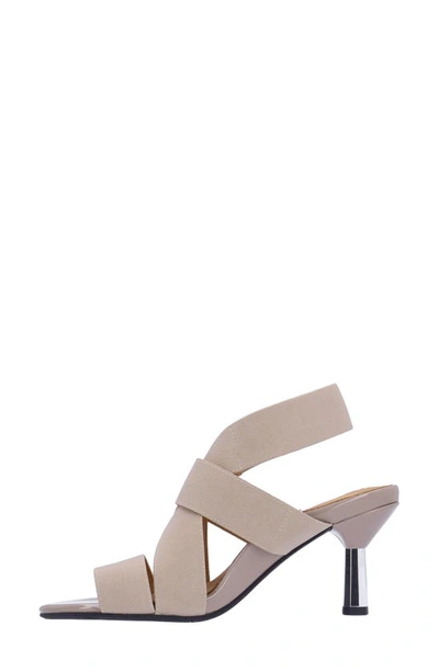 L'amour Des Pieds Lunette Ankle Strap Sandal In Taupe