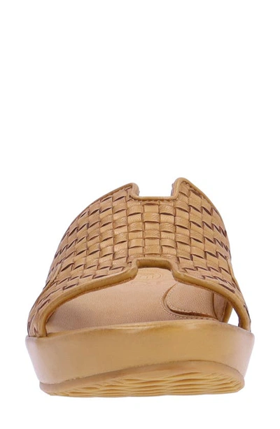 L'amour Des Pieds Cusaro Platform Wedge Slide Sandal In Lioness