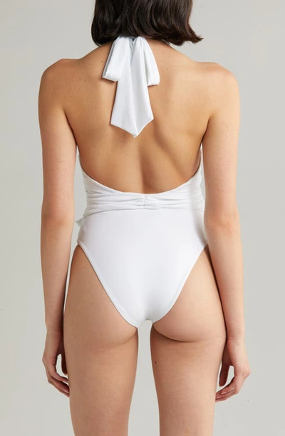 Ramy Brook Raquel Plunge One-piece Swimsuit In White