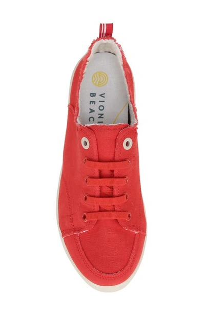 Shop Vionic Beach Collection Pismo Lace-up Sneaker In Red