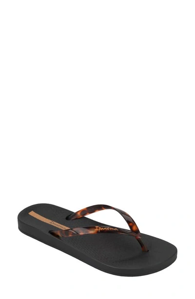 Shop Ipanema Ana Flip Flop In Black/ Clear