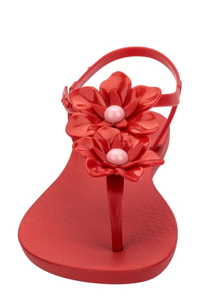 Ipanema Class Duo Flower Fem Sandals In Red