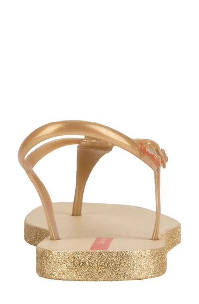Shop Ipanema Glitter Sandal In Beige/ Gold
