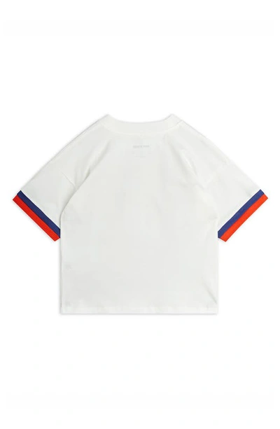 Shop Mini Rodini Kids' Super Sporty Organic Cotton Graphic T-shirt In Off White
