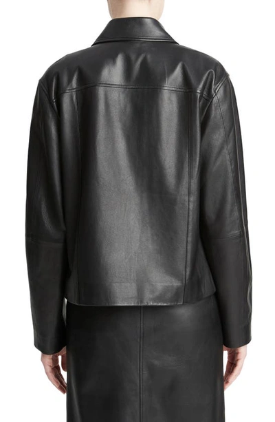 Shop Vince Clean Zip Front Jacket In Black