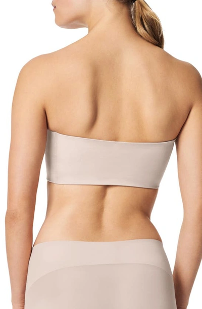 Shop Spanx Bandeau Bra In Champagne Beige