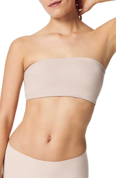 Shop Spanx Bandeau Bra In Champagne Beige