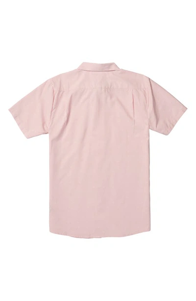 Shop Volcom Crownstone Short Sleeve Button-up Shirt In Lilac Ash