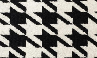Domani Home Houndstooth Knit Throw Blanket In Black