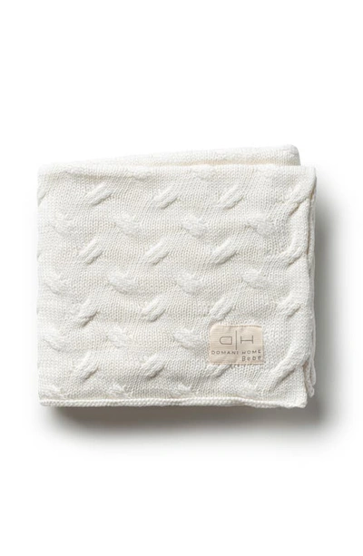Shop Domani Home Waves Knit Baby Blanket In Cream