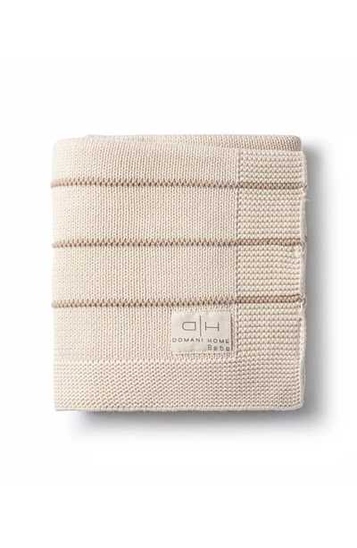 Shop Domani Home Bande Baby Blanket In Linen