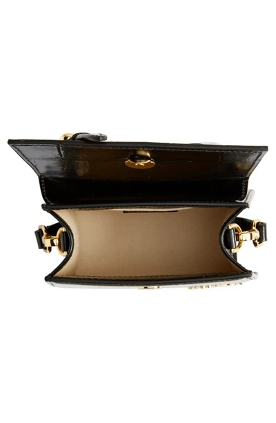 Jacquemus Le Chiquito Croc-embossed Leather Crossbody Bag In Black 990