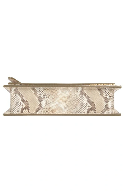 Shop Jacquemus Le Chiquito Long Snake Embossed Leather Crossbody Bag In Beige 150