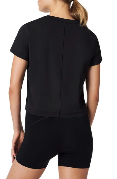 Shop Spanx Butter Boxy Performance T-shirt In Very Black