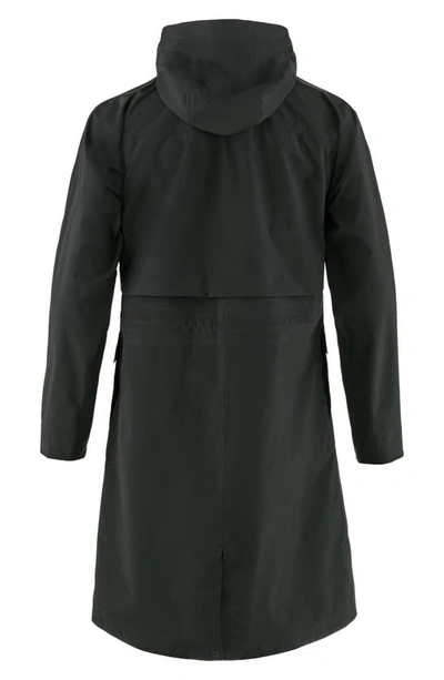 Shop Fjall Raven Vardag Waterproof Rain Coat In Black