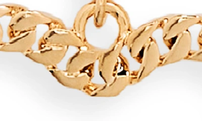 Shop Moschino Love Curb Chain Heart Pendant Necklace In A0606 Shiny Gold