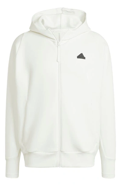 Shop Adidas Sportswear Z.n.e. Aeroready Zip Hoodie In Off White
