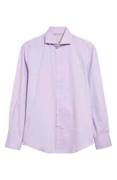 Shop Brunello Cucinelli Slim Fit Button-up Shirt In C214 Glicine