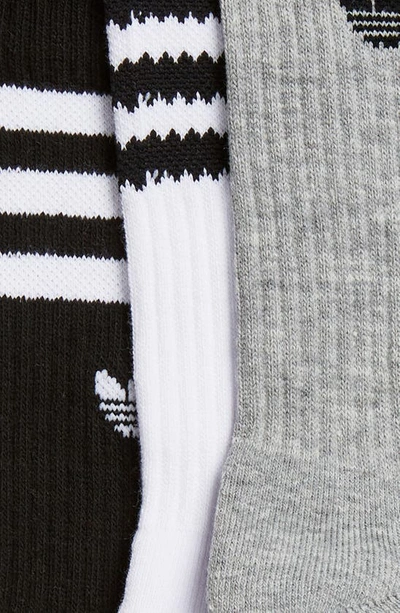 Shop Adidas Originals Kids' Assorted 3-pack Originals Crew Socks In White/ Grey/ Black