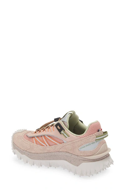 Shop Moncler Trailgrip Mixed Media Hiking Sneaker In Pink