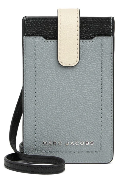 Shop Marc Jacobs Leather Phone Crossbody Bag In Marshmallow Multi