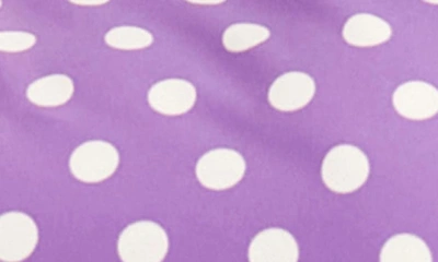 Shop London Times Polka Dot Fit & Flare Dress In Lilac/ Ivy