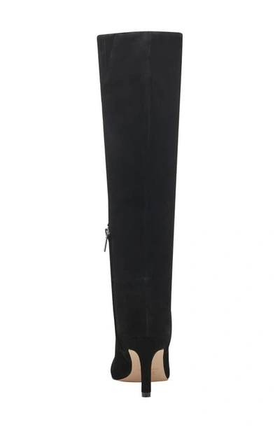 Shop Marc Fisher Ltd Georgiey Pointed Toe Knee High Boot In Black Suede