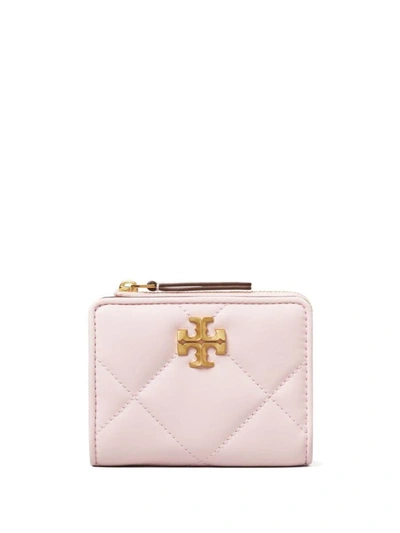 Shop Tory Burch Kira Leather Bifold Wallet In Pink