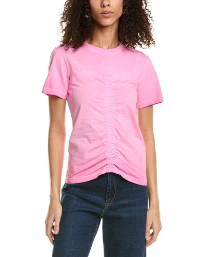 Shop Sandro Cinched Front T-shirt In Pink