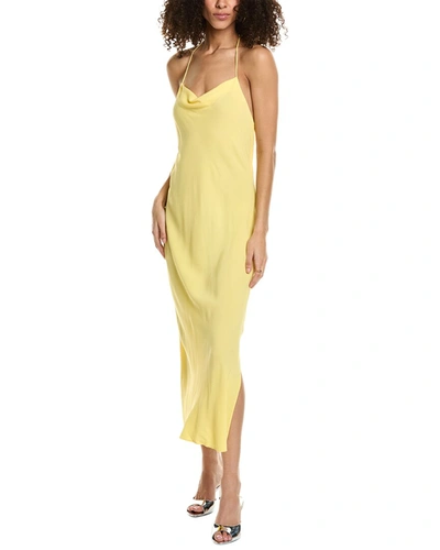 Shop Ba&sh Ba & Sh One-shoulder Slip Dress In Yellow