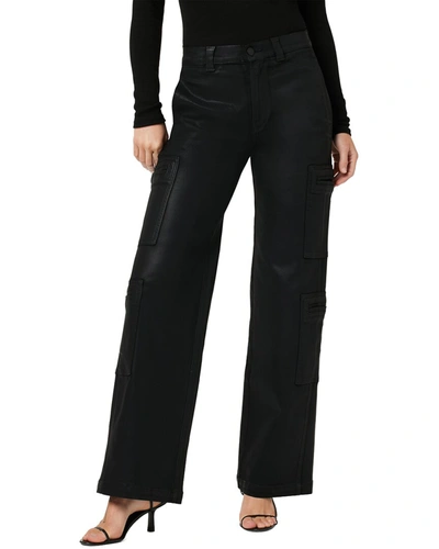 Shop Hudson Jeans Cargo Coated Blk Beauty Wide Leg Jean In Black