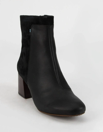 Shop Toms Women's Emmy Leather Booties In Black
