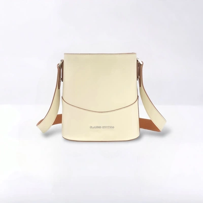 Claudio Civitico Ivory Bucket Bag In Multi