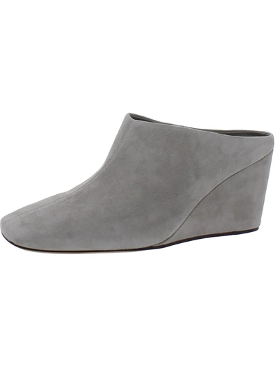 Shop Vince Alana Womens Wedge Mules In Grey